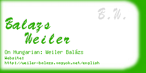balazs weiler business card